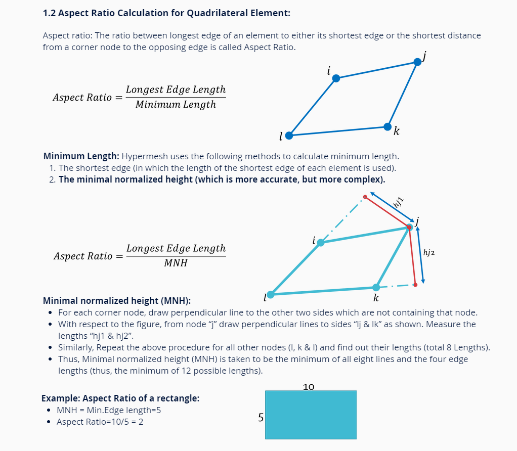 Calculation of 2D Aspect Ratio - HyperMesh - Altair Products - Altair ...