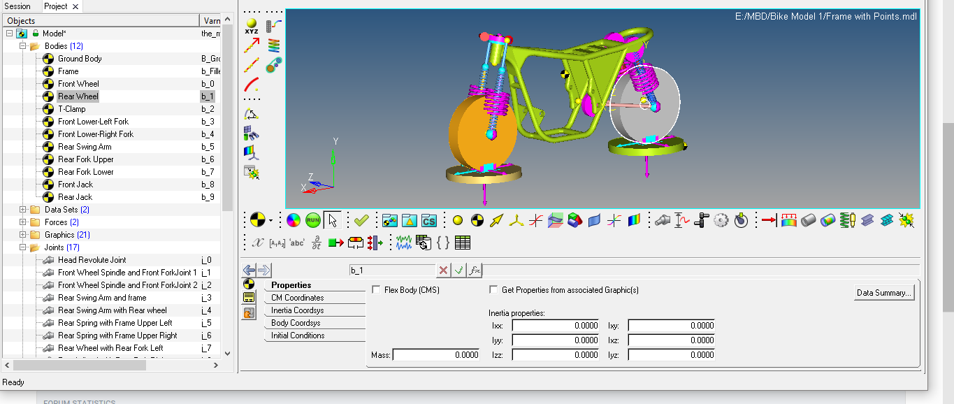 Motorcycle Motion View Model - for Load Calculation - MotionView,  MotionSolve - Altair Products - Altair Community