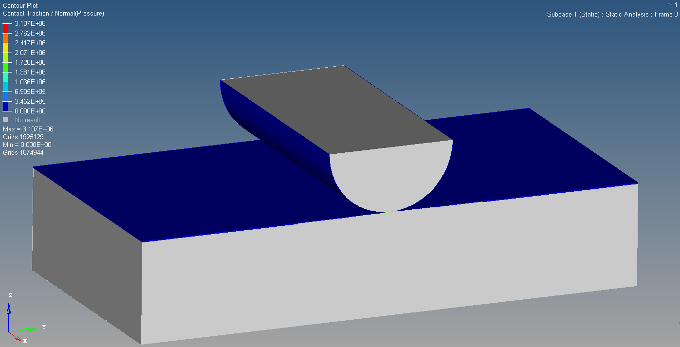 Contact Stress: Hertz Theory Vs FEA - OptiStruct - Altair Products ...