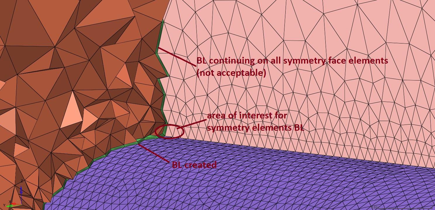 CFD mesh with BL for external flow with symmetry plane HyperMesh Altair Products Altair