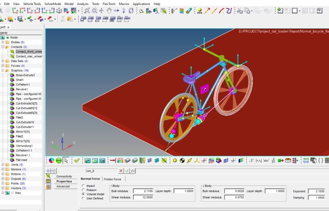 Altair Products - Rolling contact plot of force in MotionView - 고객 지원